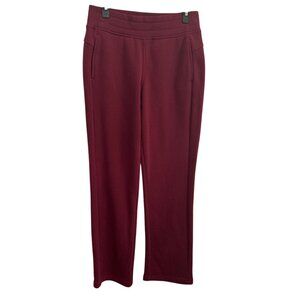 Tek Gear Ultrasoft Fleece Burgundy Pants Small Athleisure Workout Wear